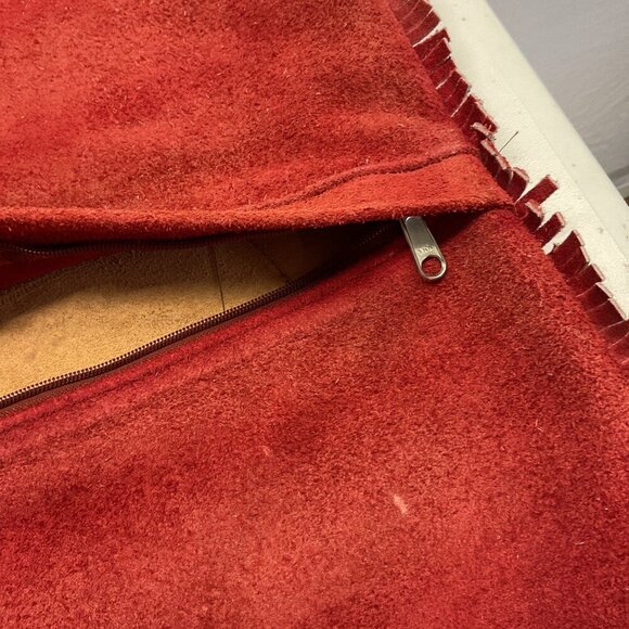 2 Western Leather Accent Pillows Fringed Cowboy boot Texas Star applique - Picture 12 of 15